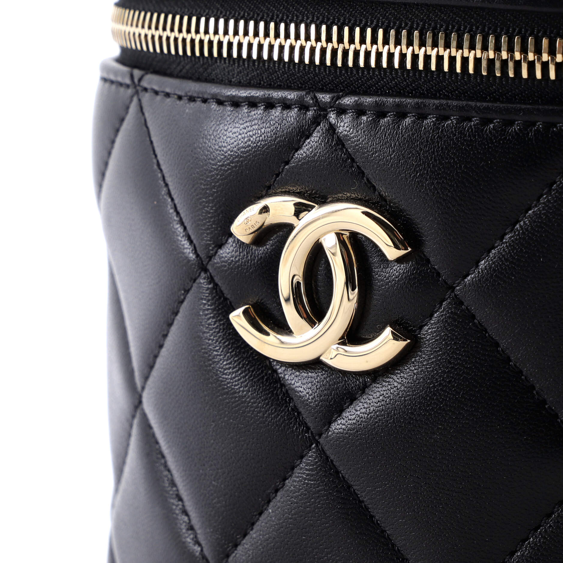 Chanel Trendy CC Top Handle Vanity Case Quilted Lambskin Small