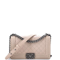 Chanel Boy Flap Bag Quilted Caviar Old Medium