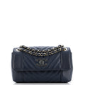 Chanel Daily Chevron Flap Bag Chevron Calfskin Small