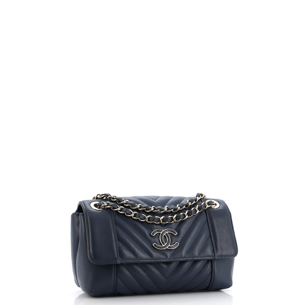 Chanel Daily Chevron Flap Bag Chevron Calfskin Small