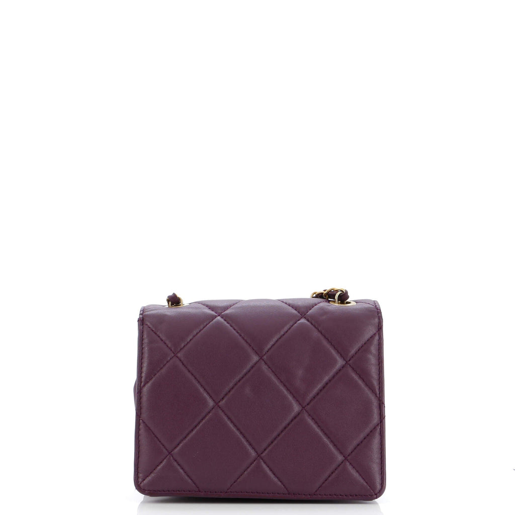 Chanel Resin CC Flap Bag Quilted Calfskin Mini
