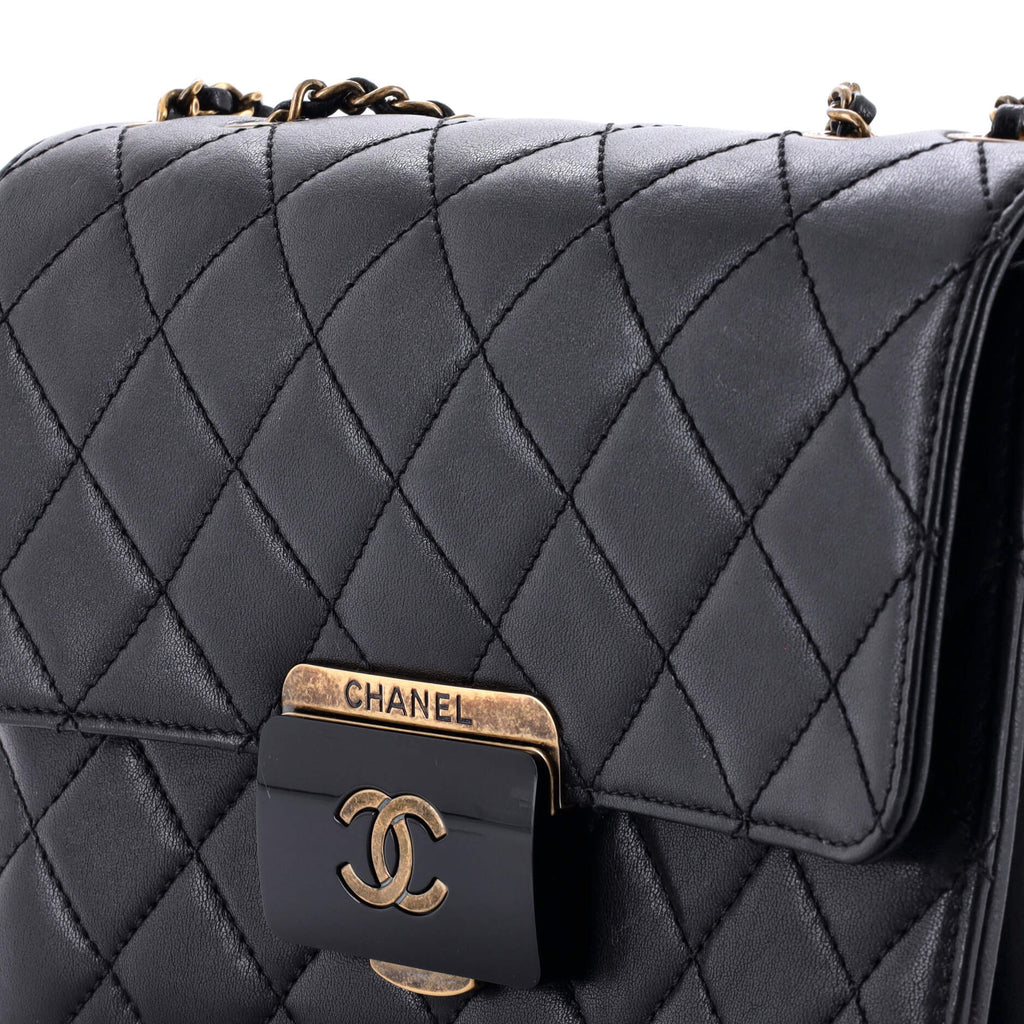 Chanel Beauty Lock Flap Bag Quilted Sheepskin Small