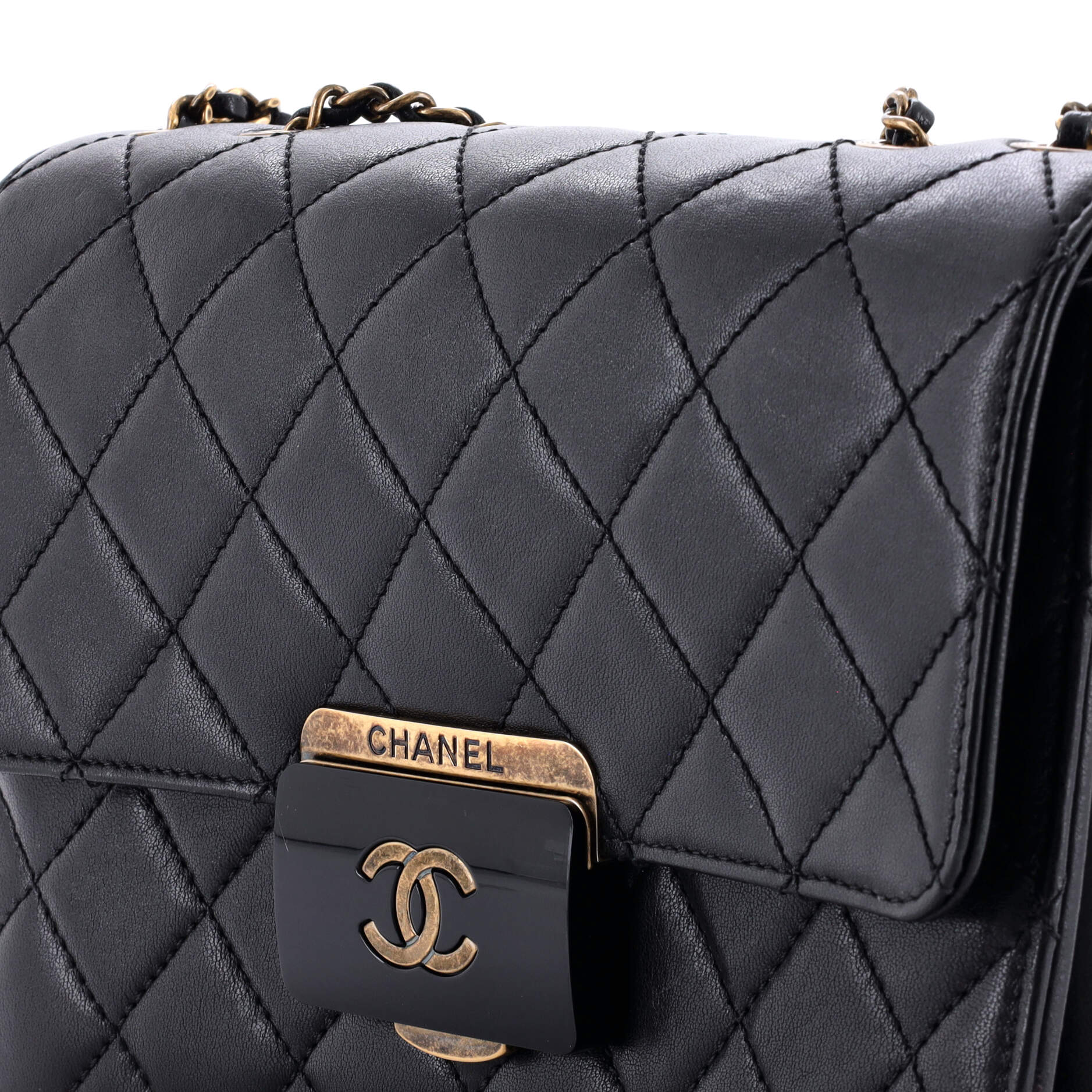 Chanel Beauty Lock Flap Bag Quilted Sheepskin Small