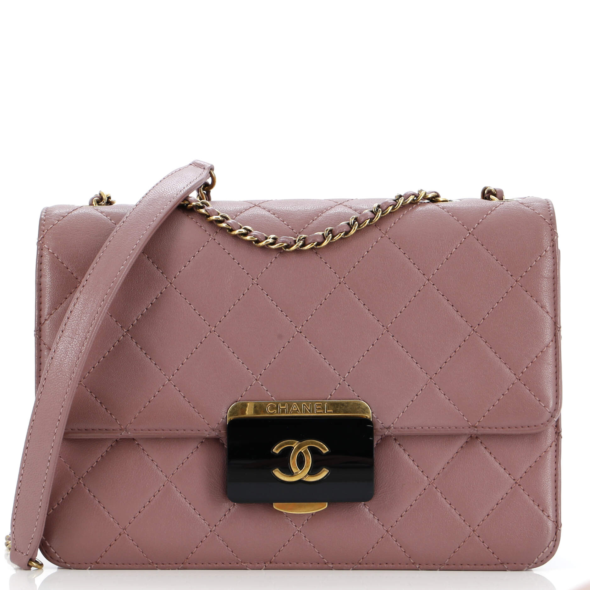 Chanel Beauty Lock Flap Bag Quilted Sheepskin Small