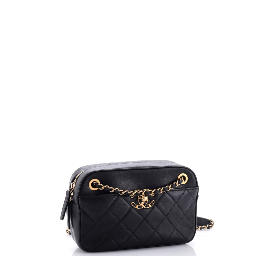 Chanel Chain Infinity Camera Bag Quilted Lambskin