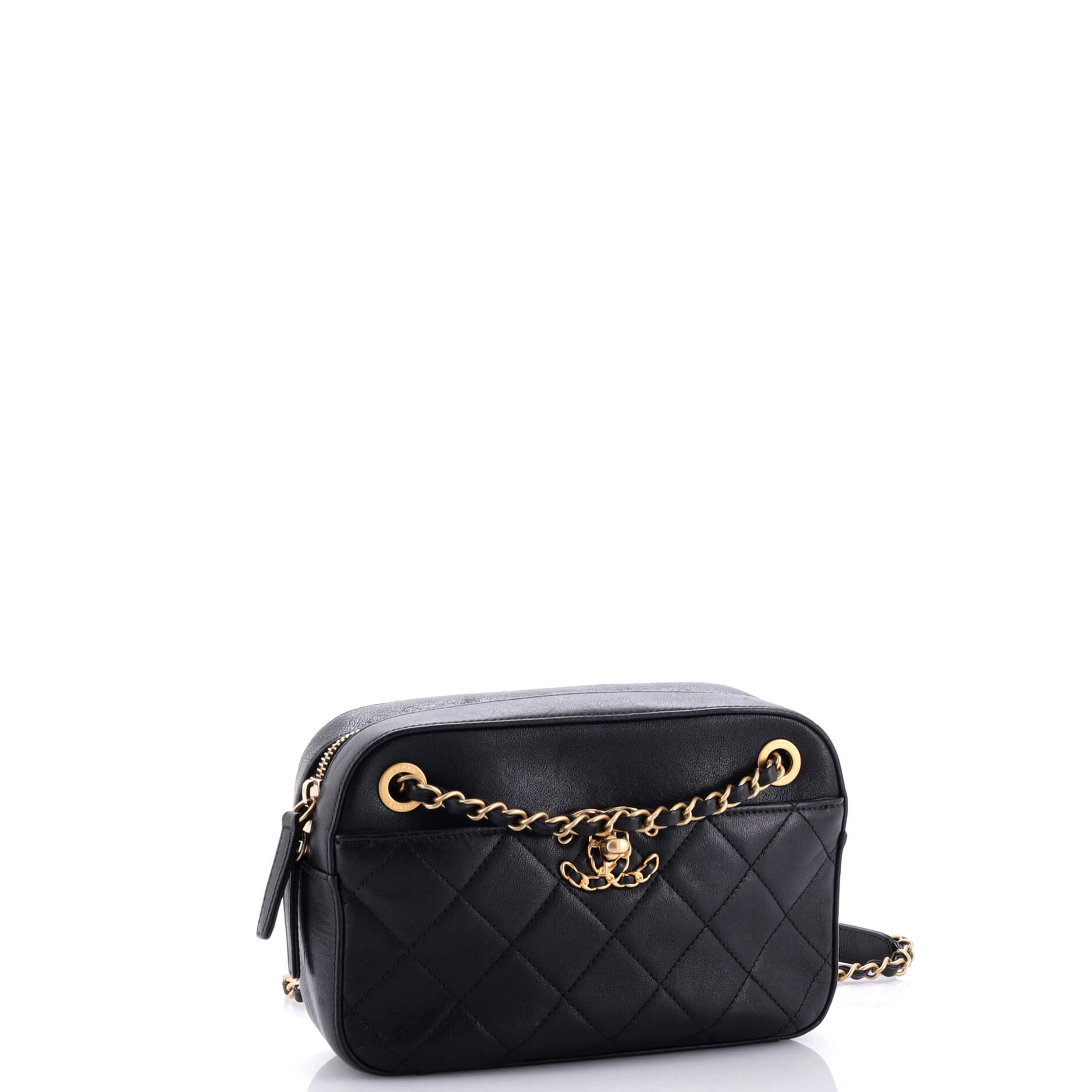 Chanel Chain Infinity Camera Bag Quilted Lambskin