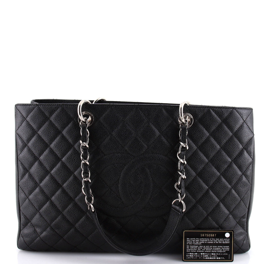 Chanel Grand Shopping Tote Quilted Caviar XL