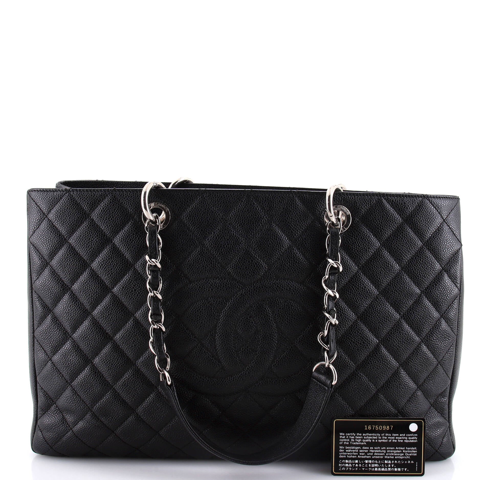 Chanel Grand Shopping Tote Quilted Caviar XL