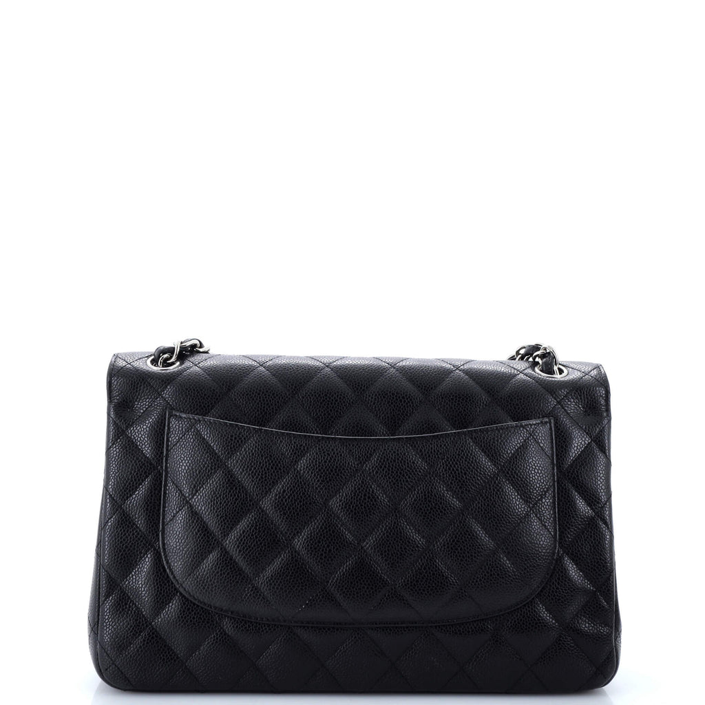 Chanel Classic Double Flap Bag Quilted Caviar Jumbo