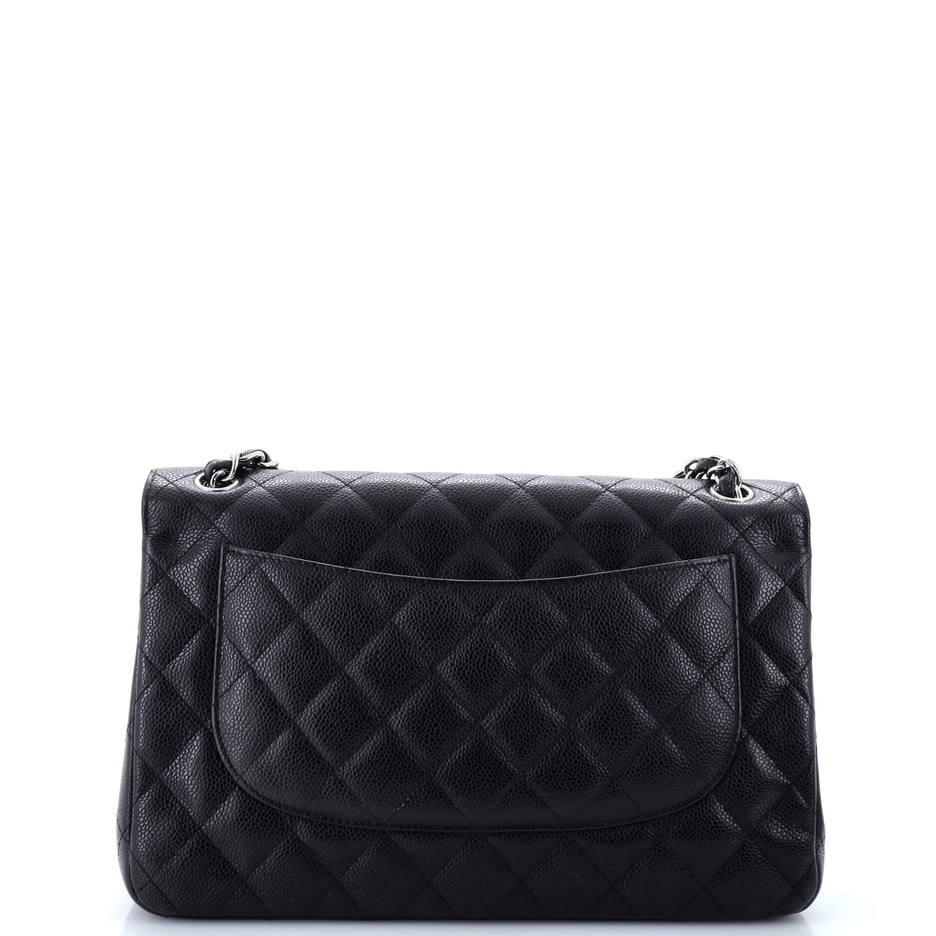 Chanel Classic Double Flap Bag Quilted Caviar Jumbo