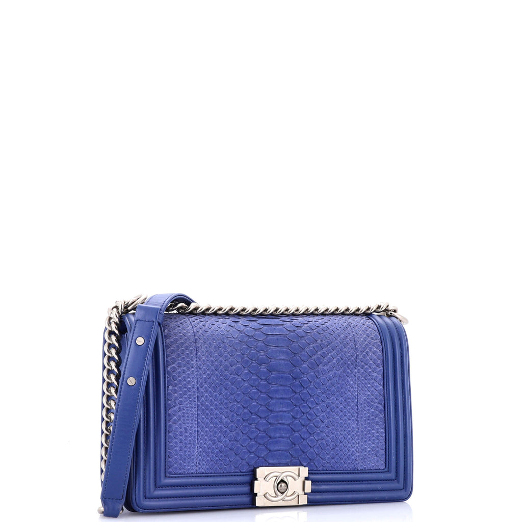 Chanel Boy Flap Bag Python New Medium