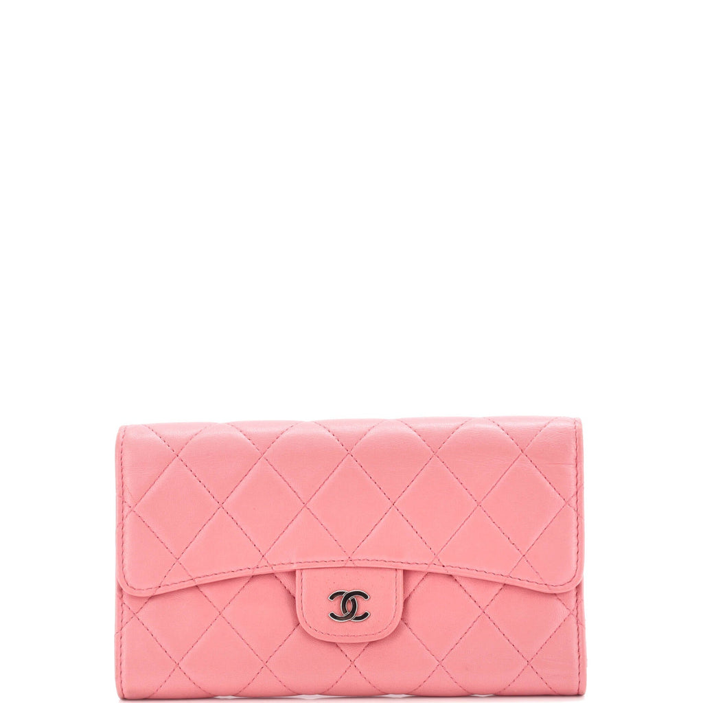 Chanel L-Flap Wallet Quilted Lambskin Long