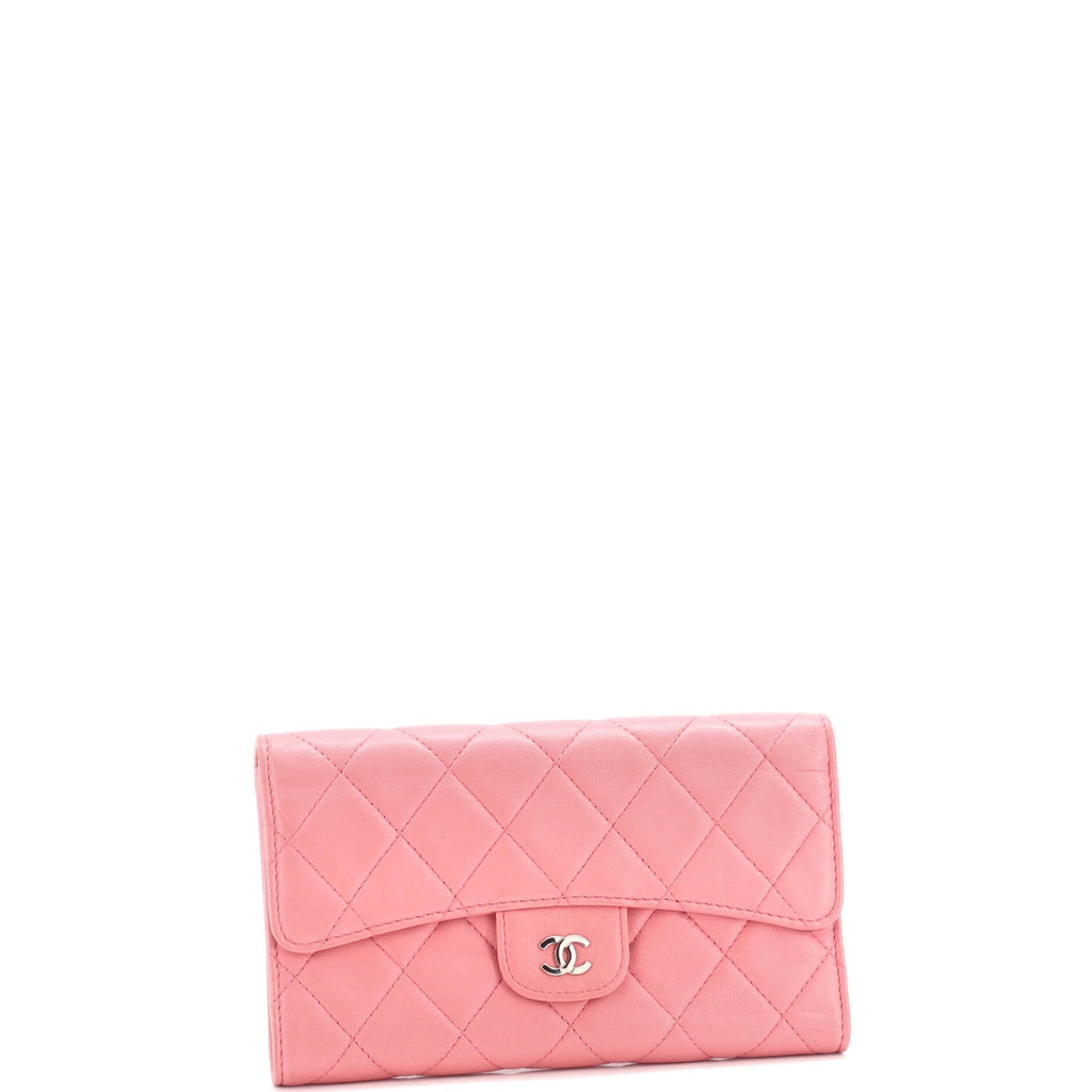 Chanel L-Flap Wallet Quilted Lambskin Long