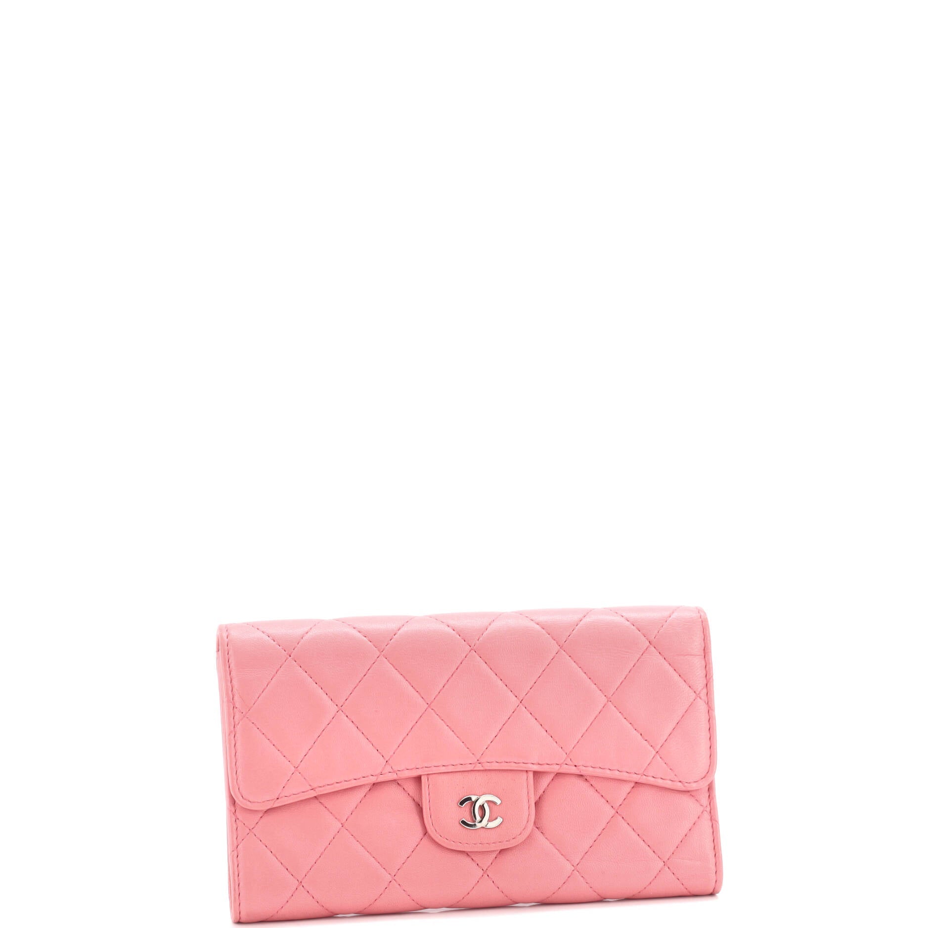 Chanel L-Flap Wallet Quilted Lambskin Long