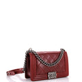 Chanel Boy Flap Bag Quilted Caviar Old Medium