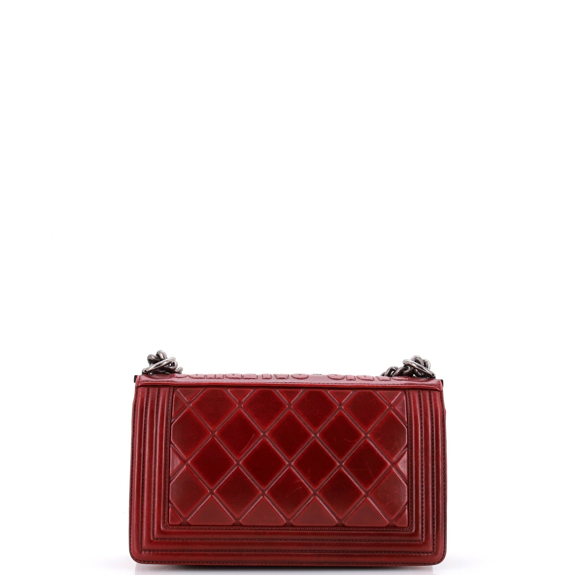 Chanel Boy Flap Bag Quilted Caviar Old Medium