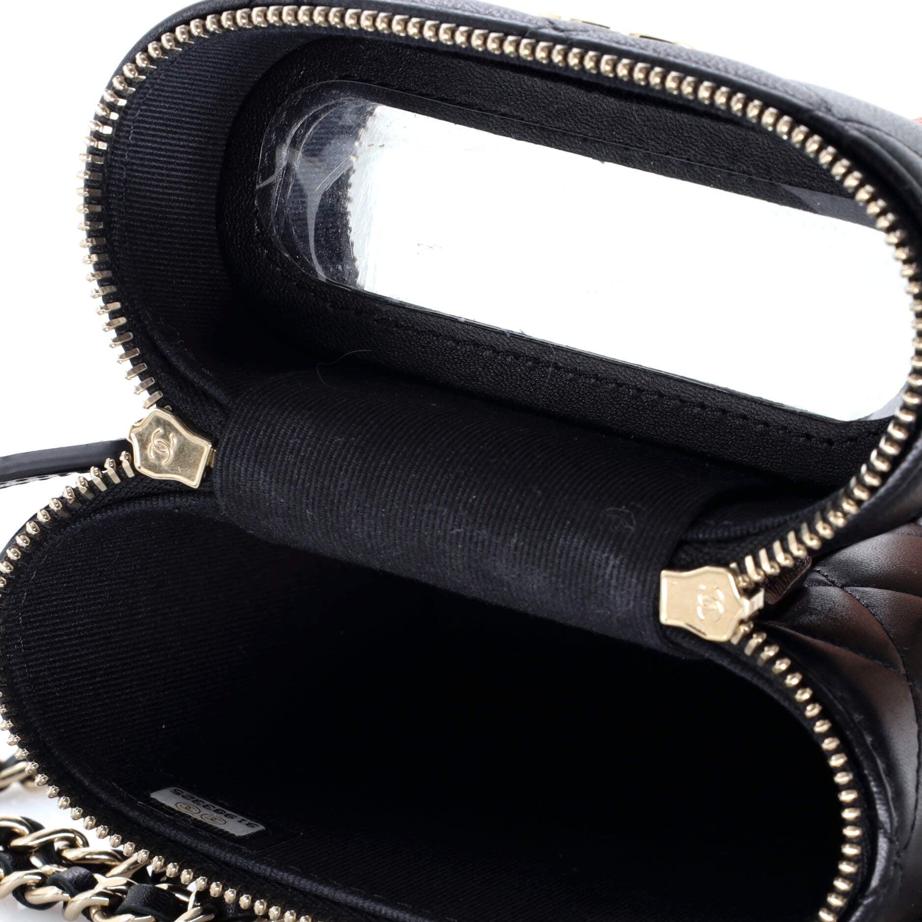 Chanel Classic Vanity Top Handle Phone Holder with Chain Quilted Lambskin
