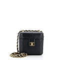 Chanel CC Turnlock Box Vanity Case with Chain Quilted Lambskin Mini