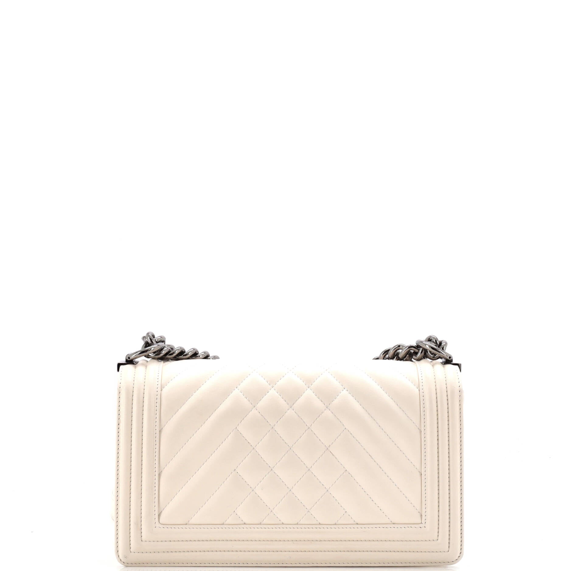 Chanel Boy Flap Bag Chevron Lambskin Old Medium