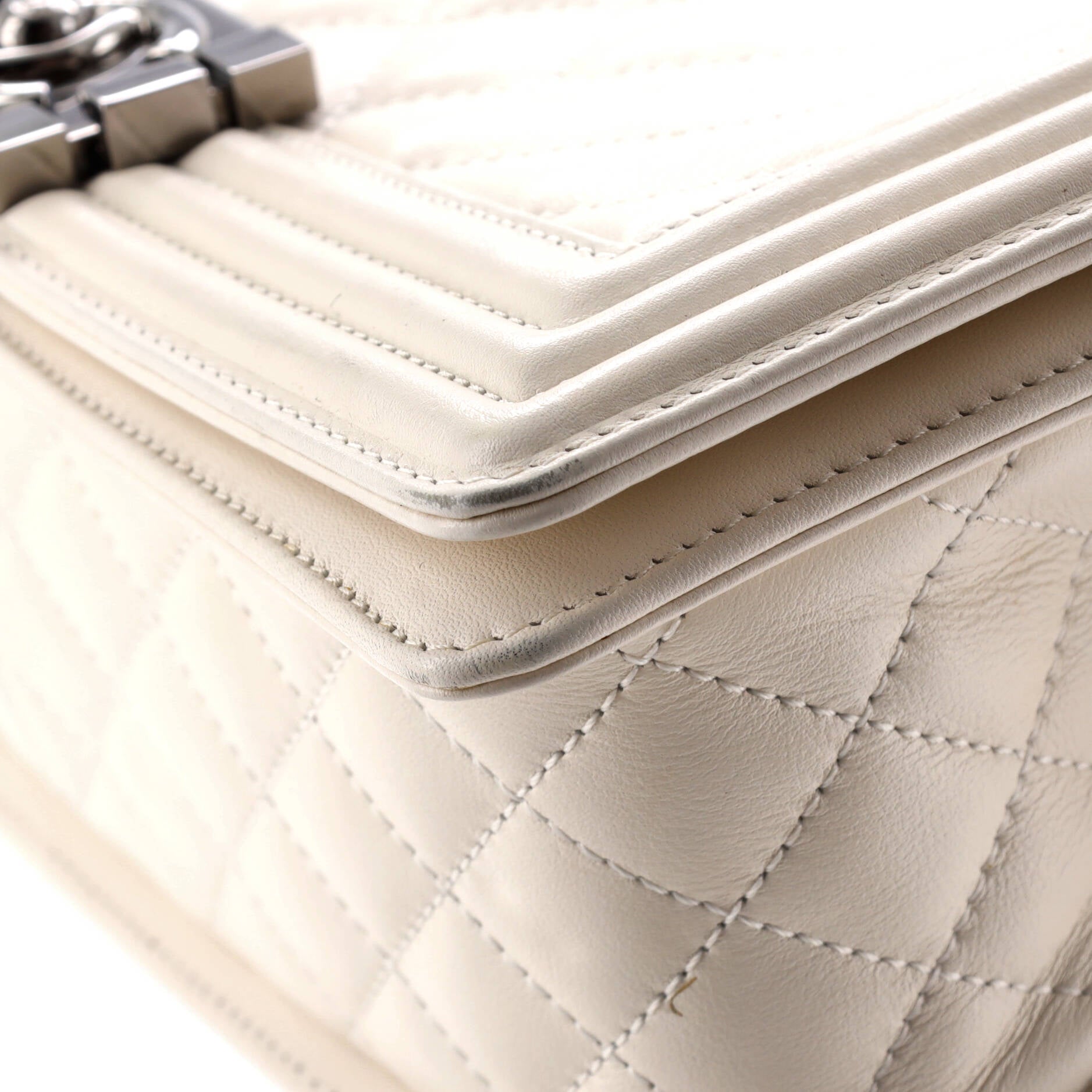 Chanel Boy Flap Bag Chevron Lambskin Old Medium