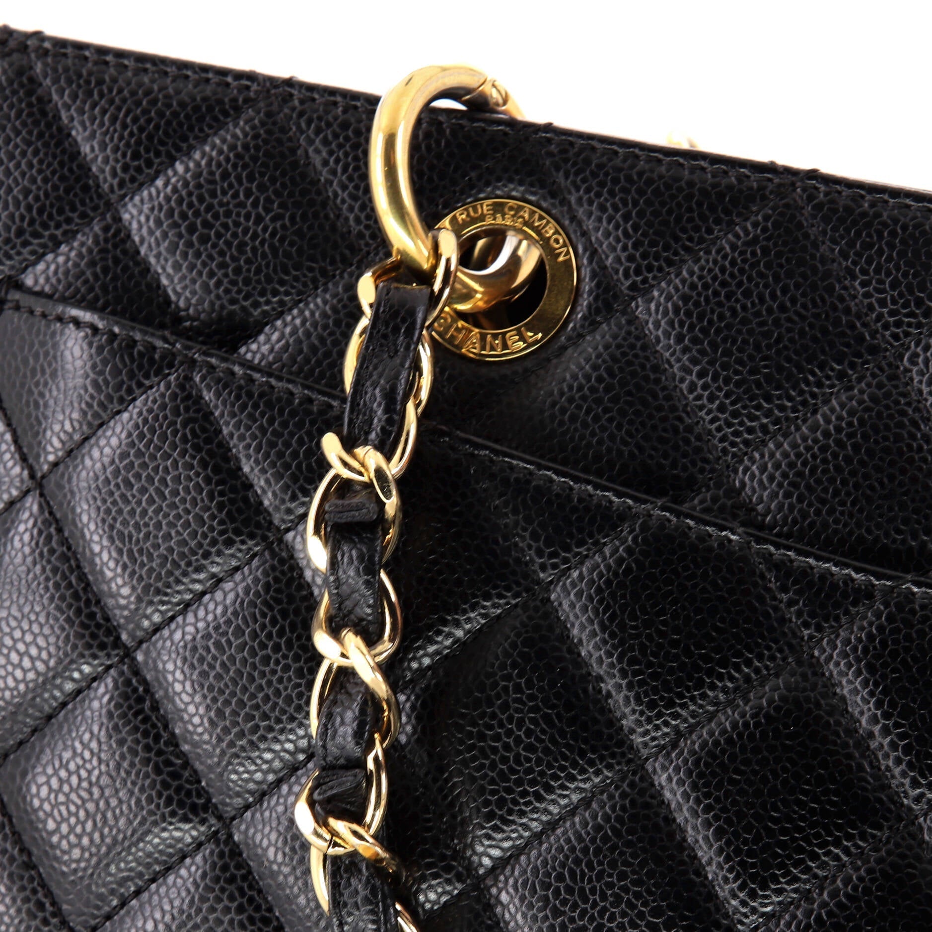 Chanel Grand Shopping Tote Quilted Caviar XL