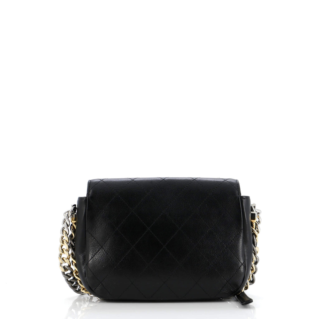 Chanel Two Tone Envelope Flap Bag Quilted Calfskin Medium