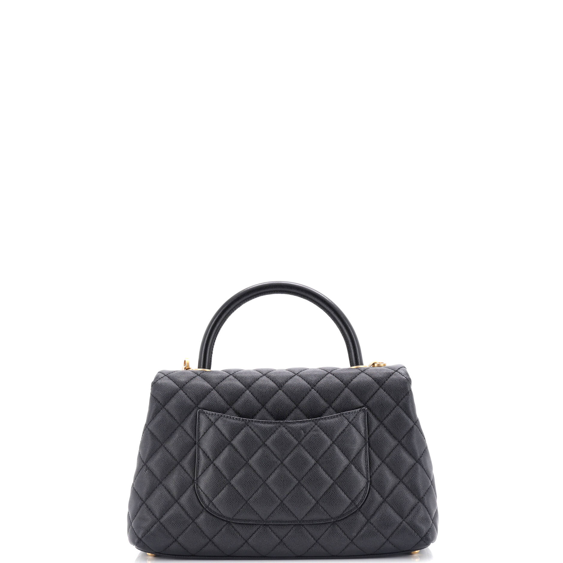 Chanel Coco Top Handle Bag Quilted Caviar Small