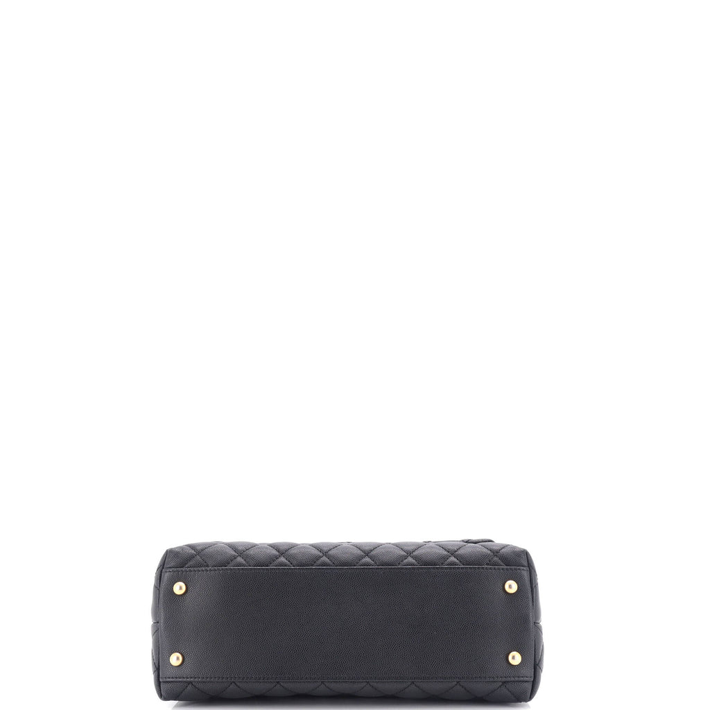Chanel Coco Top Handle Bag Quilted Caviar Small