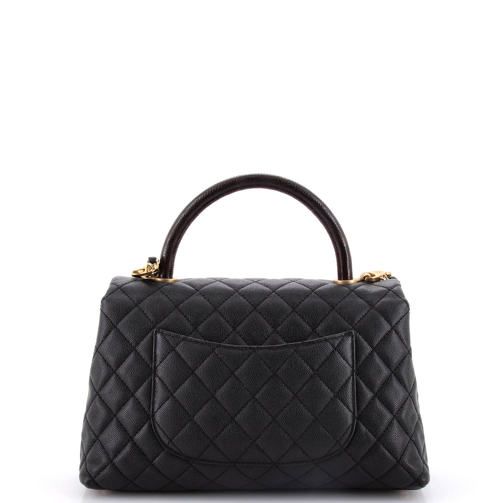 Chanel Coco Top Handle Bag Quilted Caviar Small