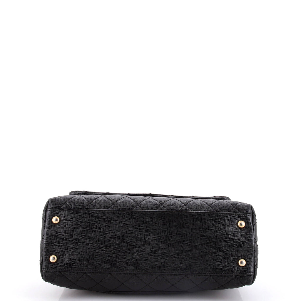 Chanel Coco Top Handle Bag Quilted Caviar Small