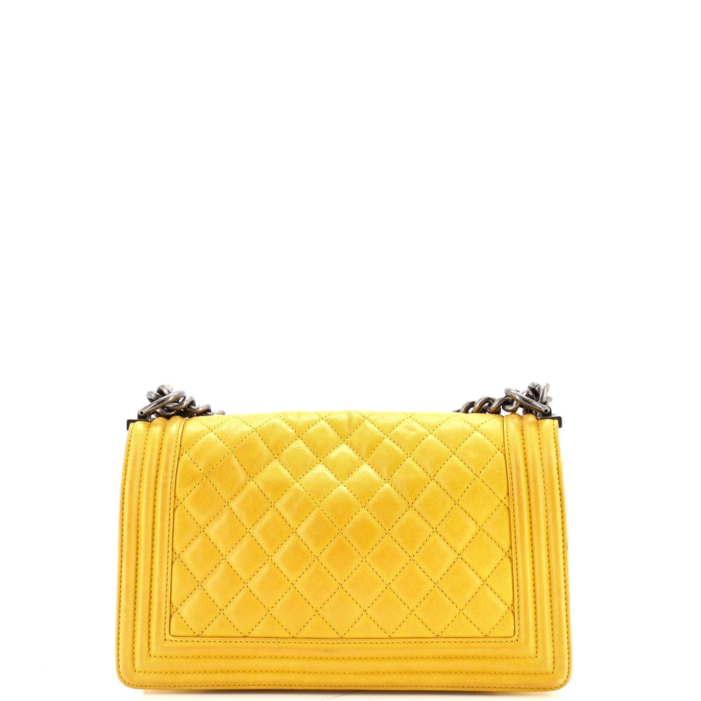 Chanel Boy Flap Bag Quilted Calfskin Old Medium