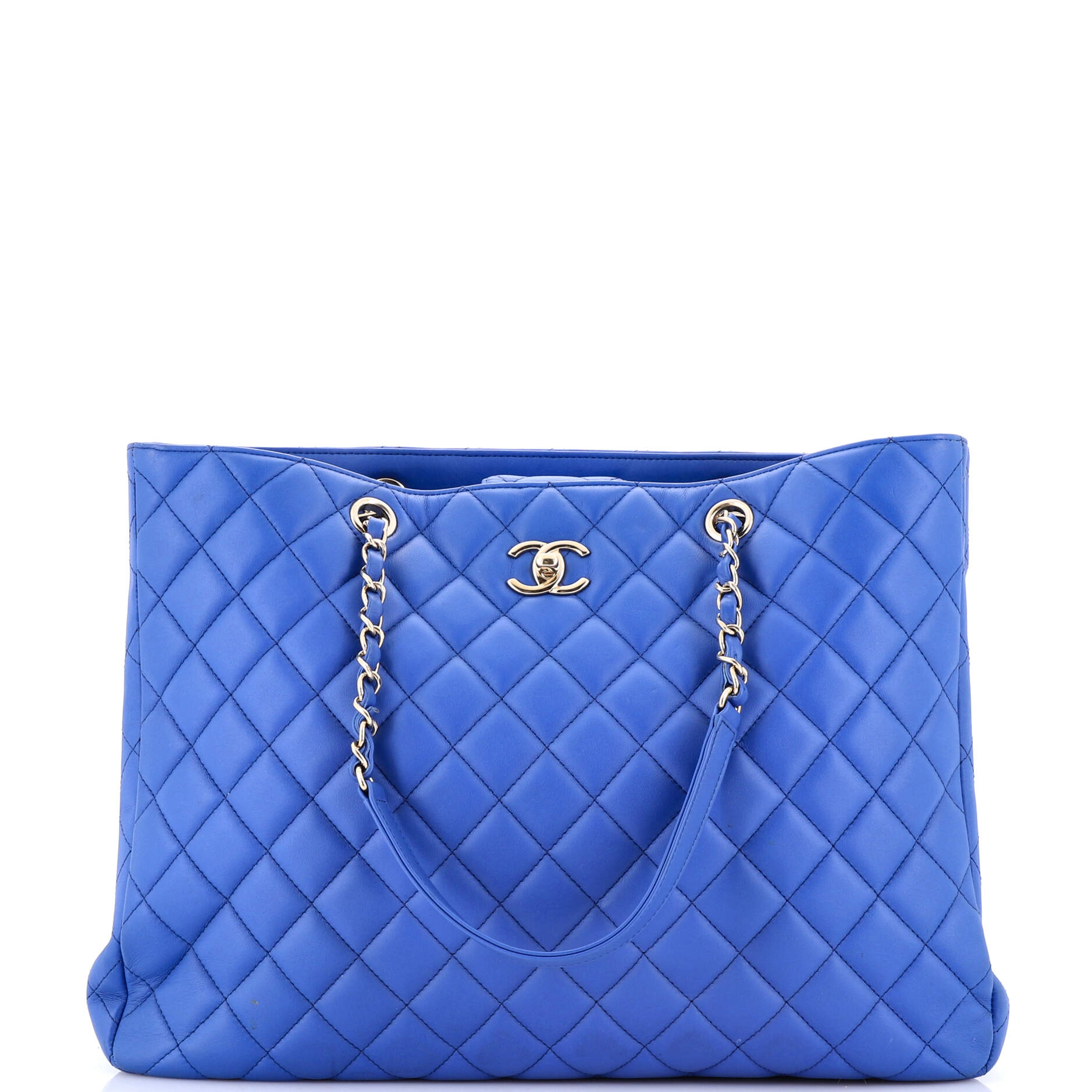Chanel Classic CC Shopping Tote Quilted Calfskin Large