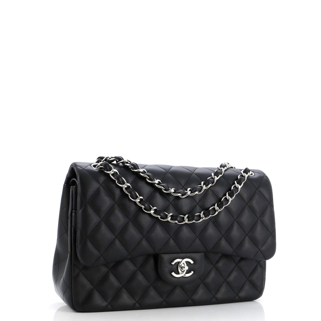 Chanel Classic Double Flap Bag Quilted Lambskin Jumbo