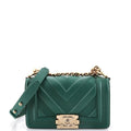 Chanel Boy Flap Bag Perforated Chevron Lambskin Small