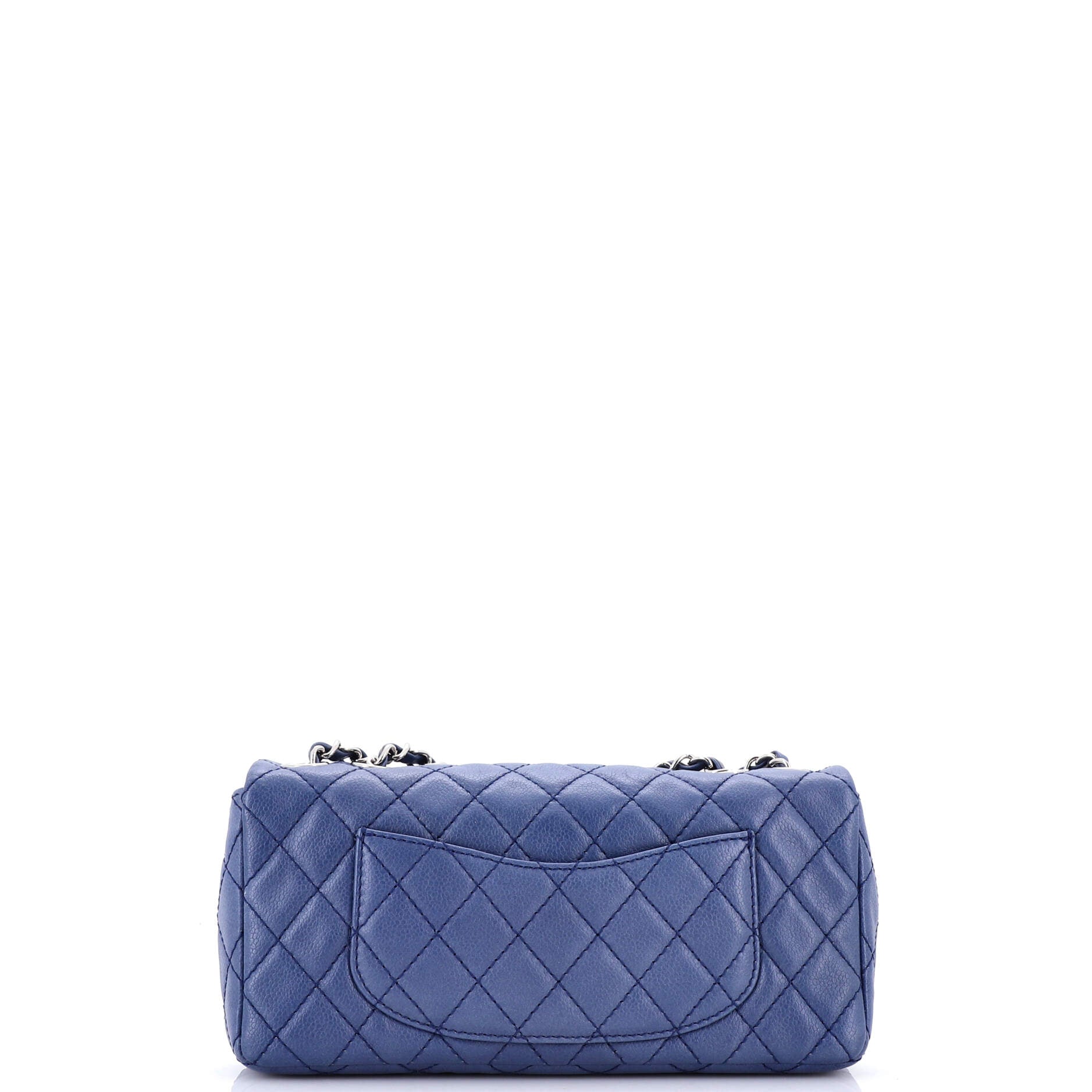 Chanel Classic Single Flap Bag Quilted Caviar East West