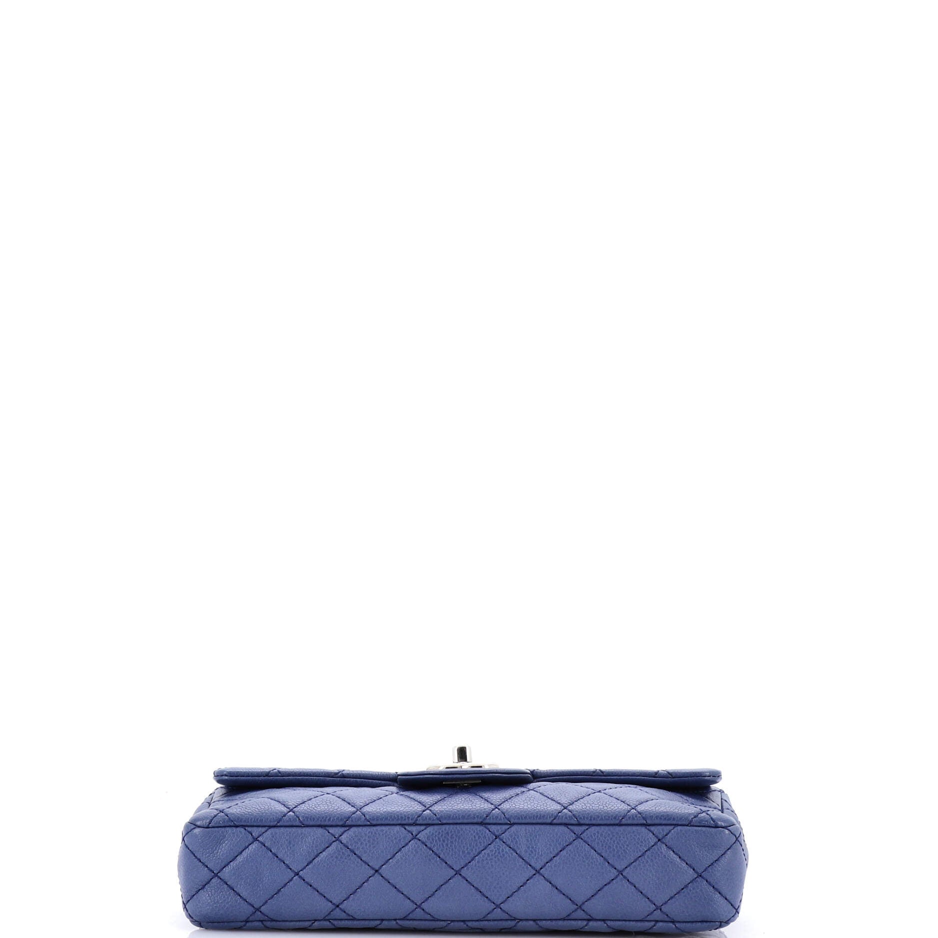 Chanel Classic Single Flap Bag Quilted Caviar East West