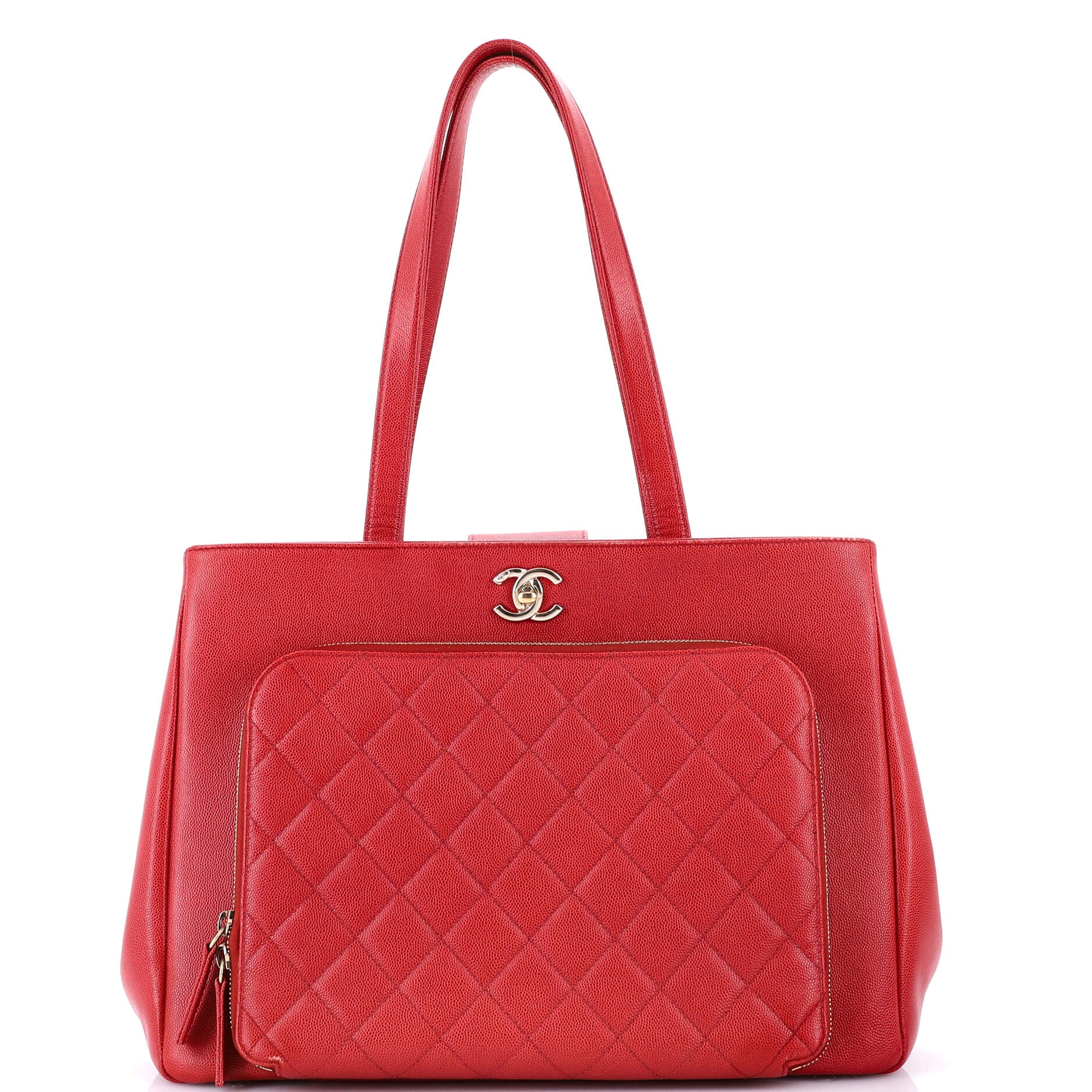 Chanel Business Affinity Tote Quilted Caviar Large