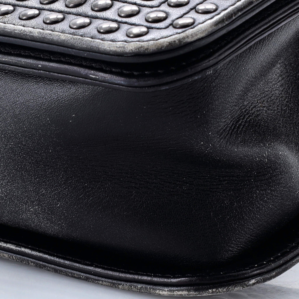 Chanel Paris-Dallas Boy Flap Bag Studded Quilted Distressed Calfskin Old Medium