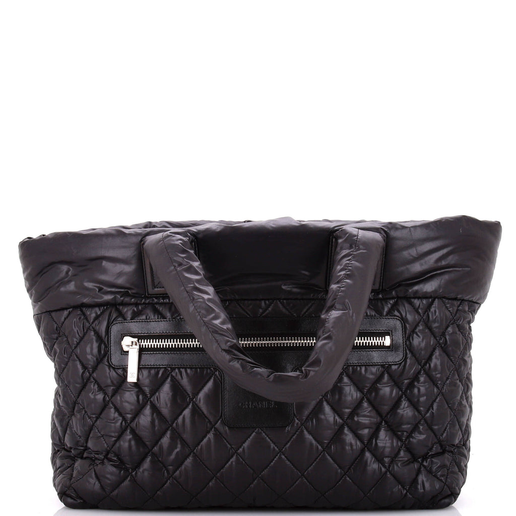 Chanel Coco Cocoon Zipped Tote Quilted Nylon Large