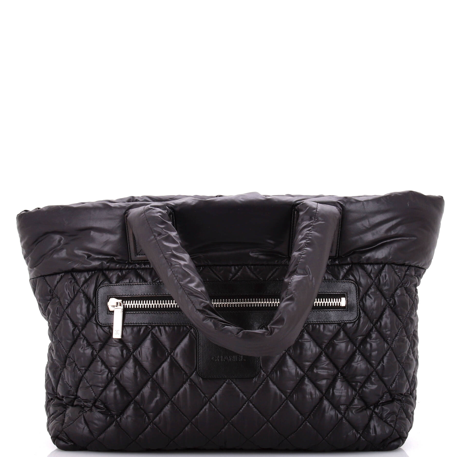 Chanel Coco Cocoon Zipped Tote Quilted Nylon Large