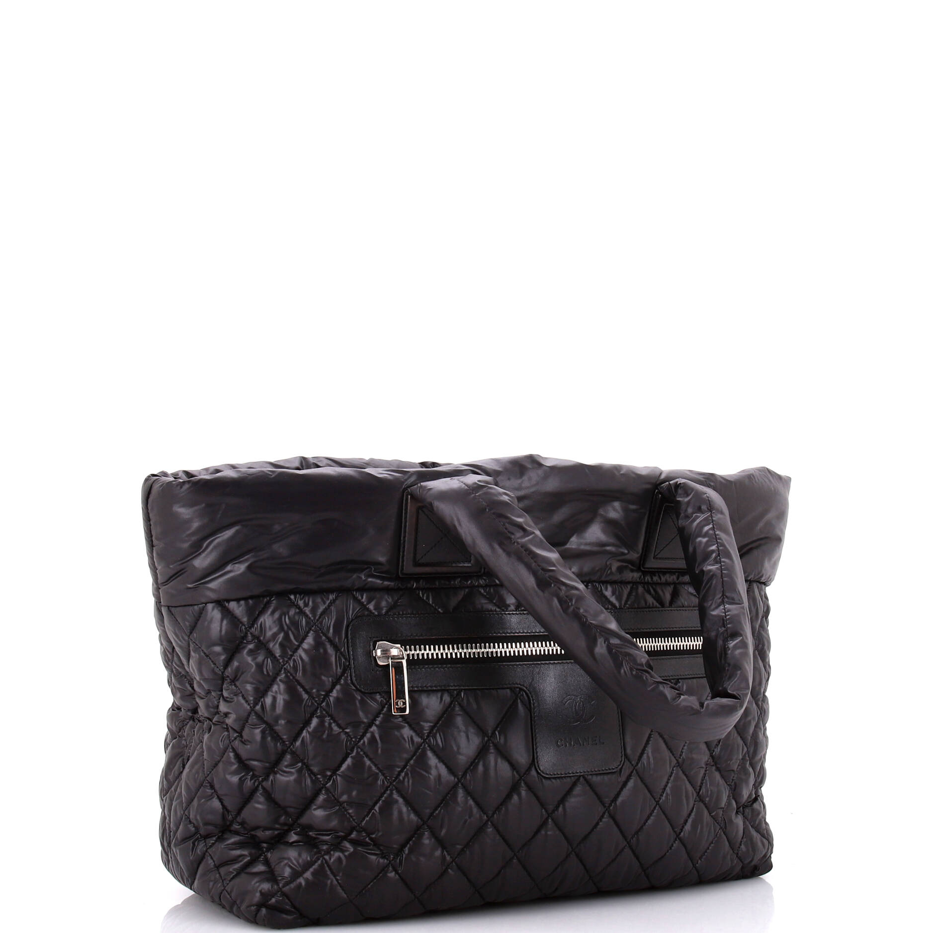 Chanel Coco Cocoon Zipped Tote Quilted Nylon Large