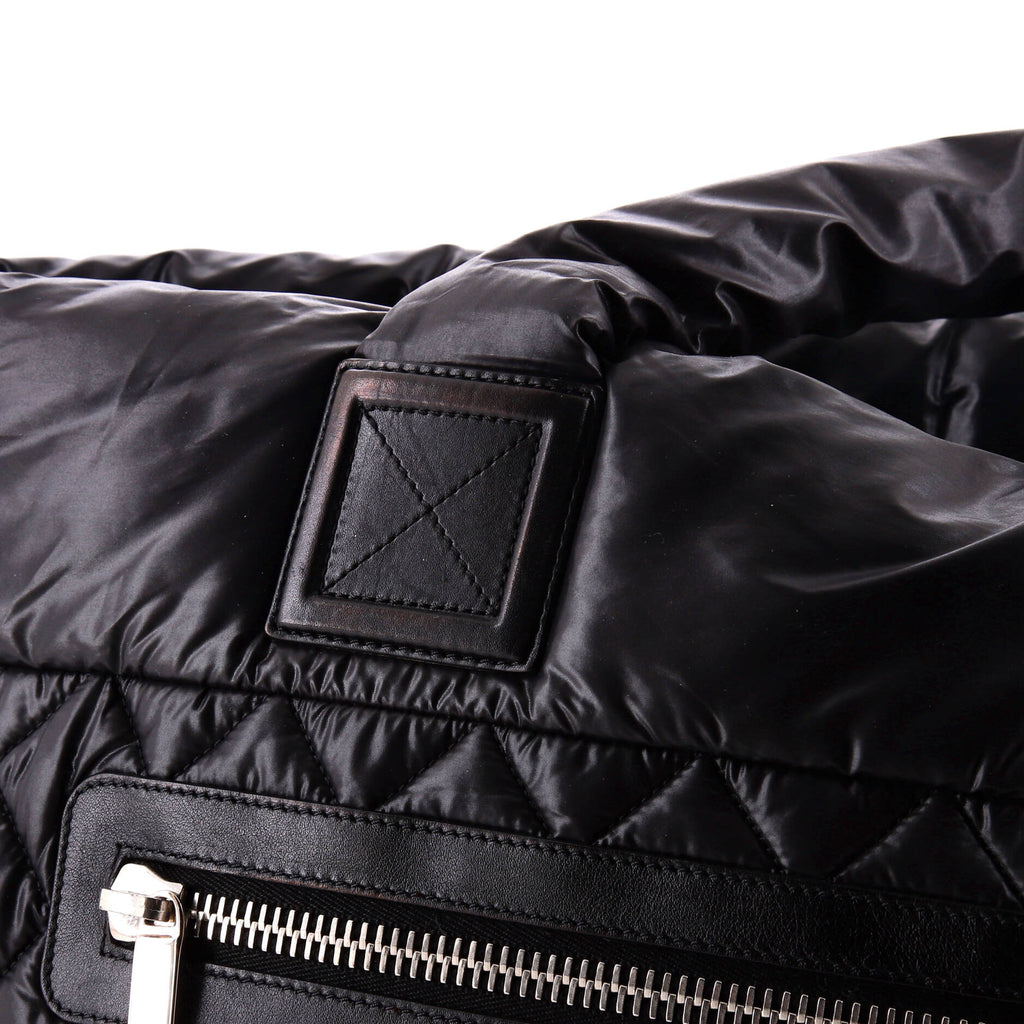 Chanel Coco Cocoon Zipped Tote Quilted Nylon Large