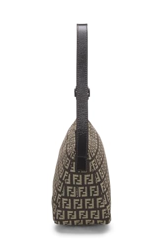 Fendi,  Brown Zucchino Canvas Shoulder Bag, Brown