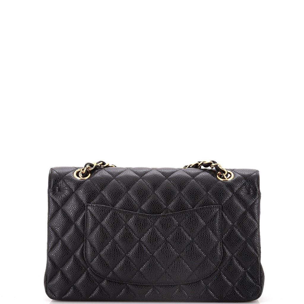 Chanel Classic Double Flap Bag Quilted Caviar Medium