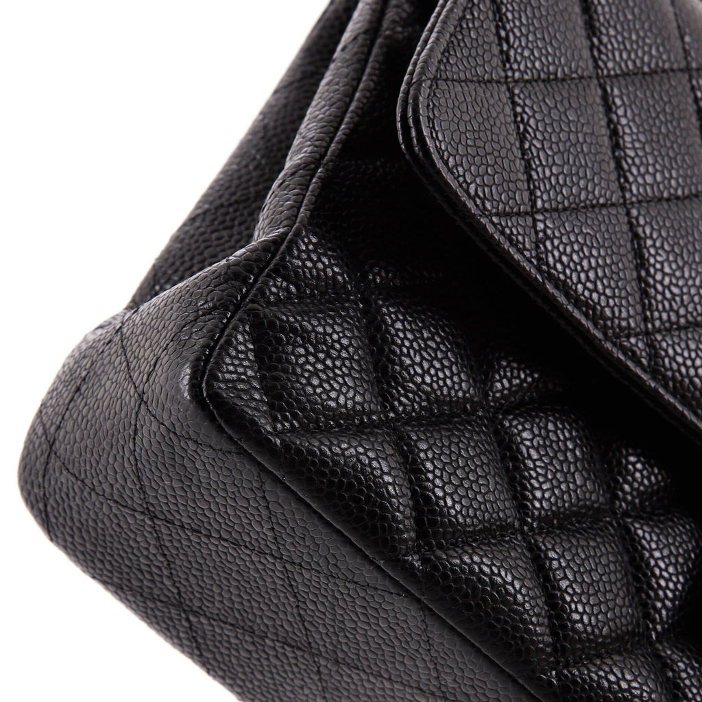 Chanel Classic Double Flap Bag Quilted Caviar Medium