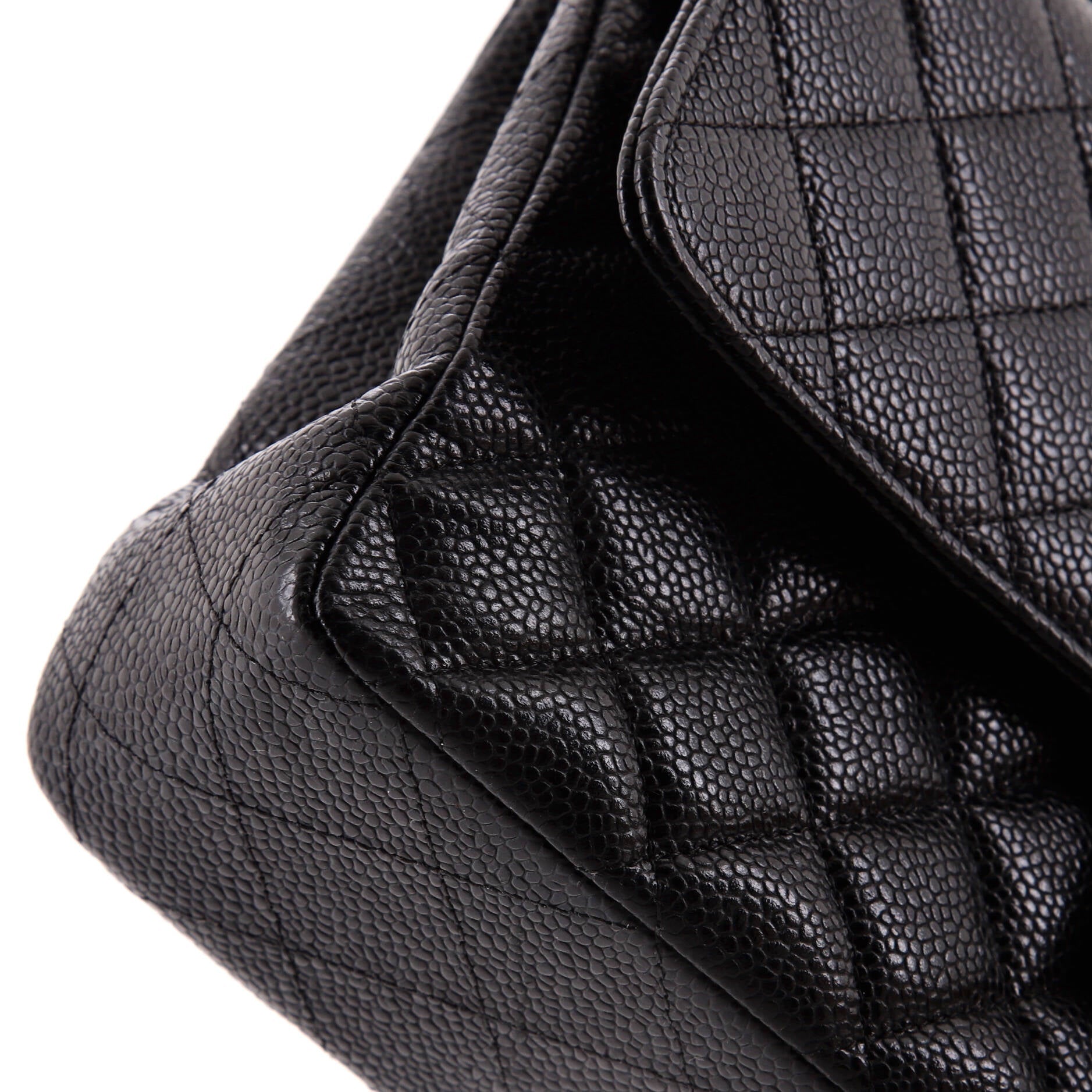 Chanel Classic Double Flap Bag Quilted Caviar Medium