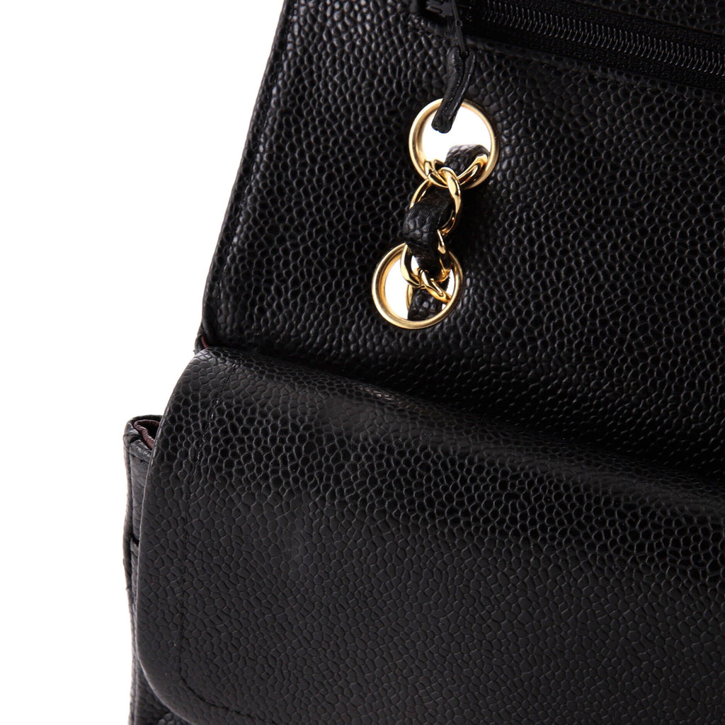 Chanel Classic Double Flap Bag Quilted Caviar Medium