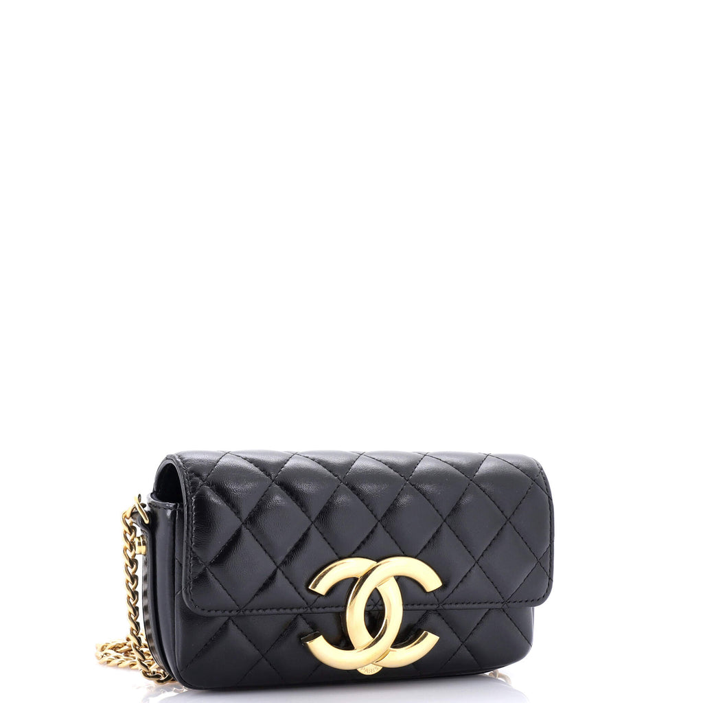 Chanel Giant CC Flap Baguette Bag Quilted Lambskin