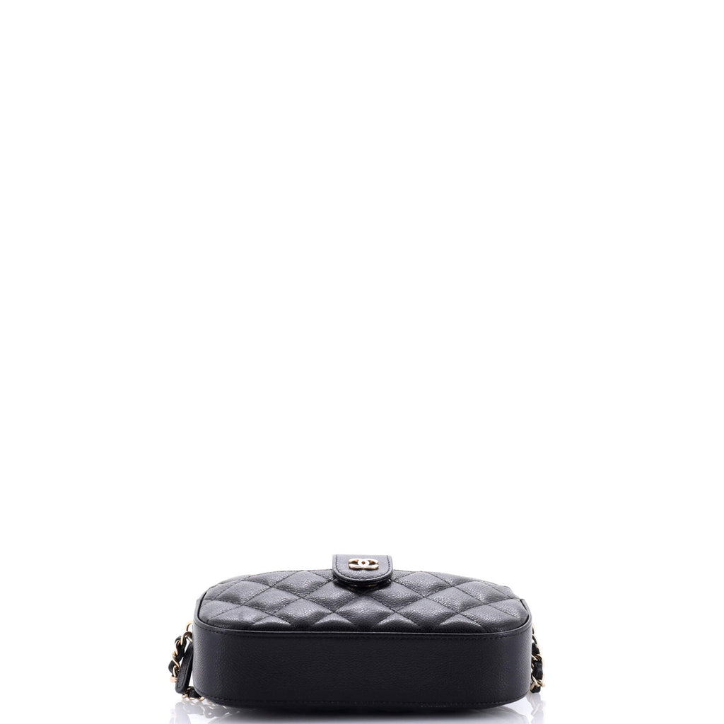 Chanel Slip Pocket Camera Case Bag Quilted Caviar Mini