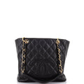 Chanel Petite Shopping Tote Quilted Caviar Large